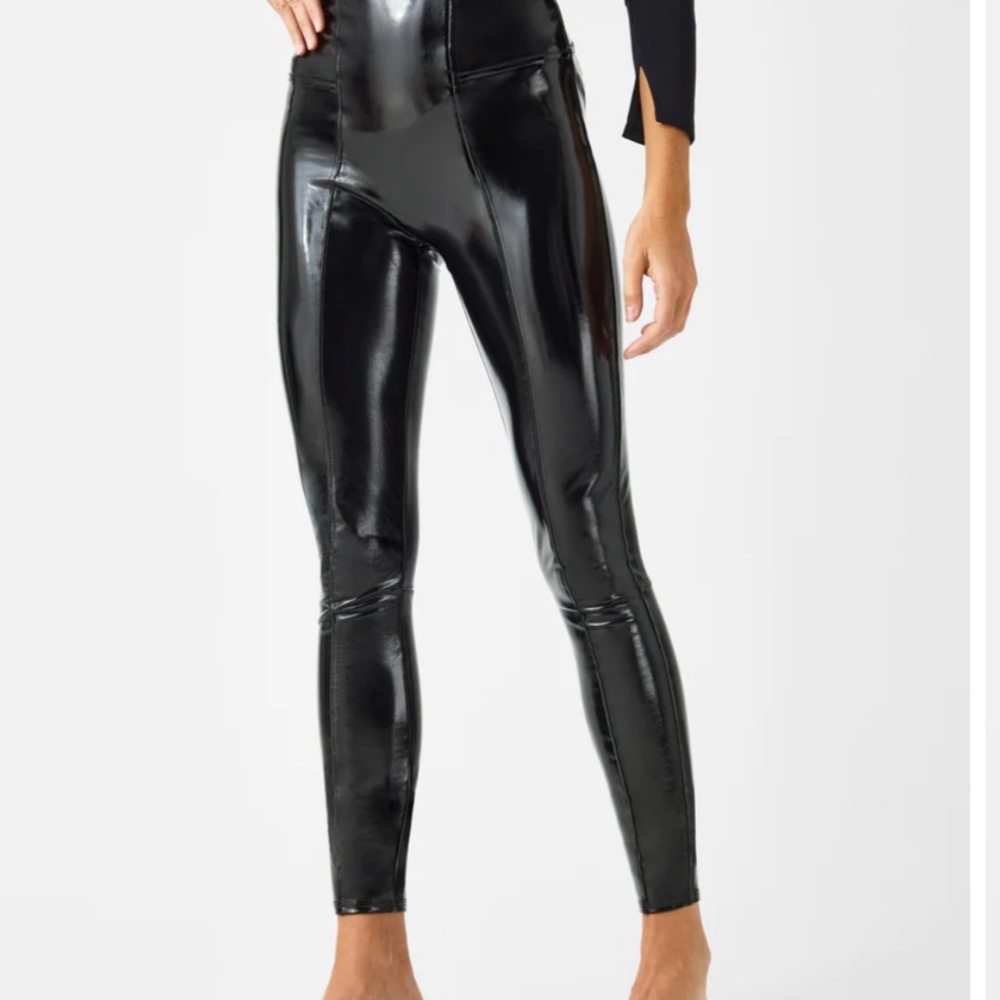 Spanx Faux Patent Leather Leggings size SM